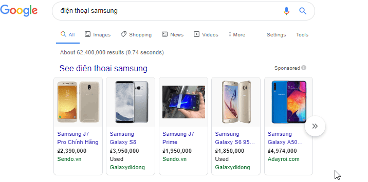 quảng cáo google shopping 