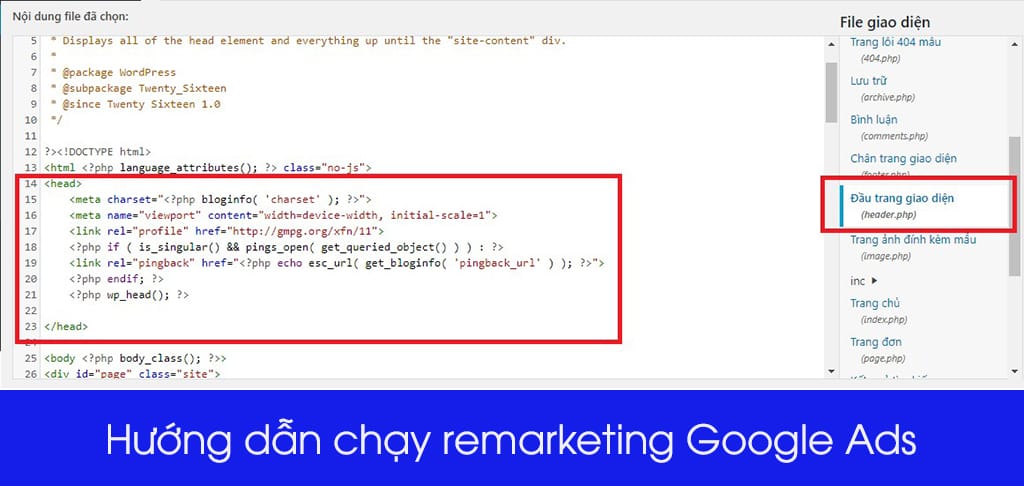 chạy remarketing google ads