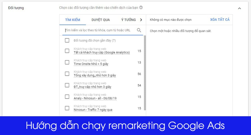 chạy remarketing google ads