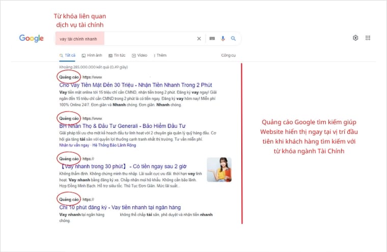 Sử dụng công cụ Google tìm kiếm giúp Website Tài Chính của bạn xuất hiện tại vị trí Top trang tìm kiếm