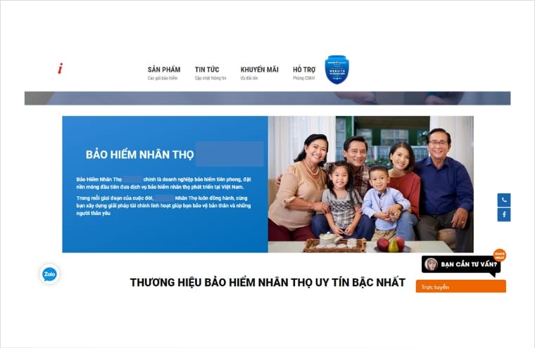 Website Bảo Hiểm đầy đủ thông tin và nội dung hữu ích giúp thu hút khách hàng một cách tự nhiên