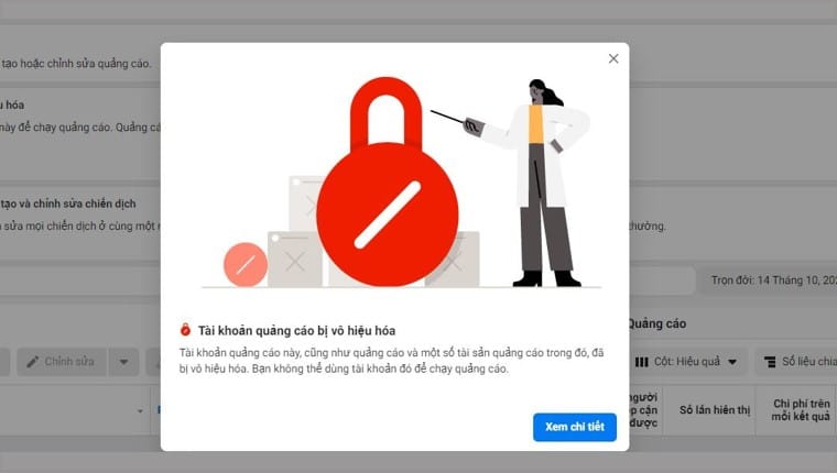 Tình trang khóa, vô hiệu hóa tài khoản trở thành nỗi e ngại khi quảng cáo trên Facebook