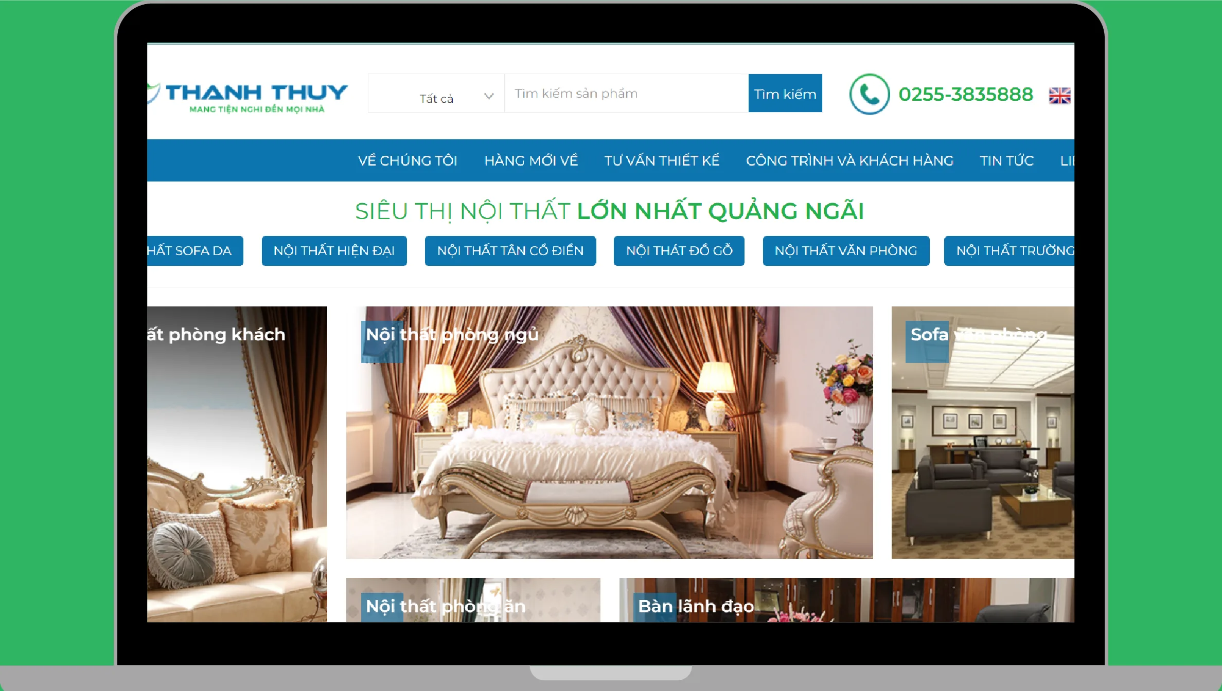 Website showroom nội thất trong chiến dịch quảng cáo