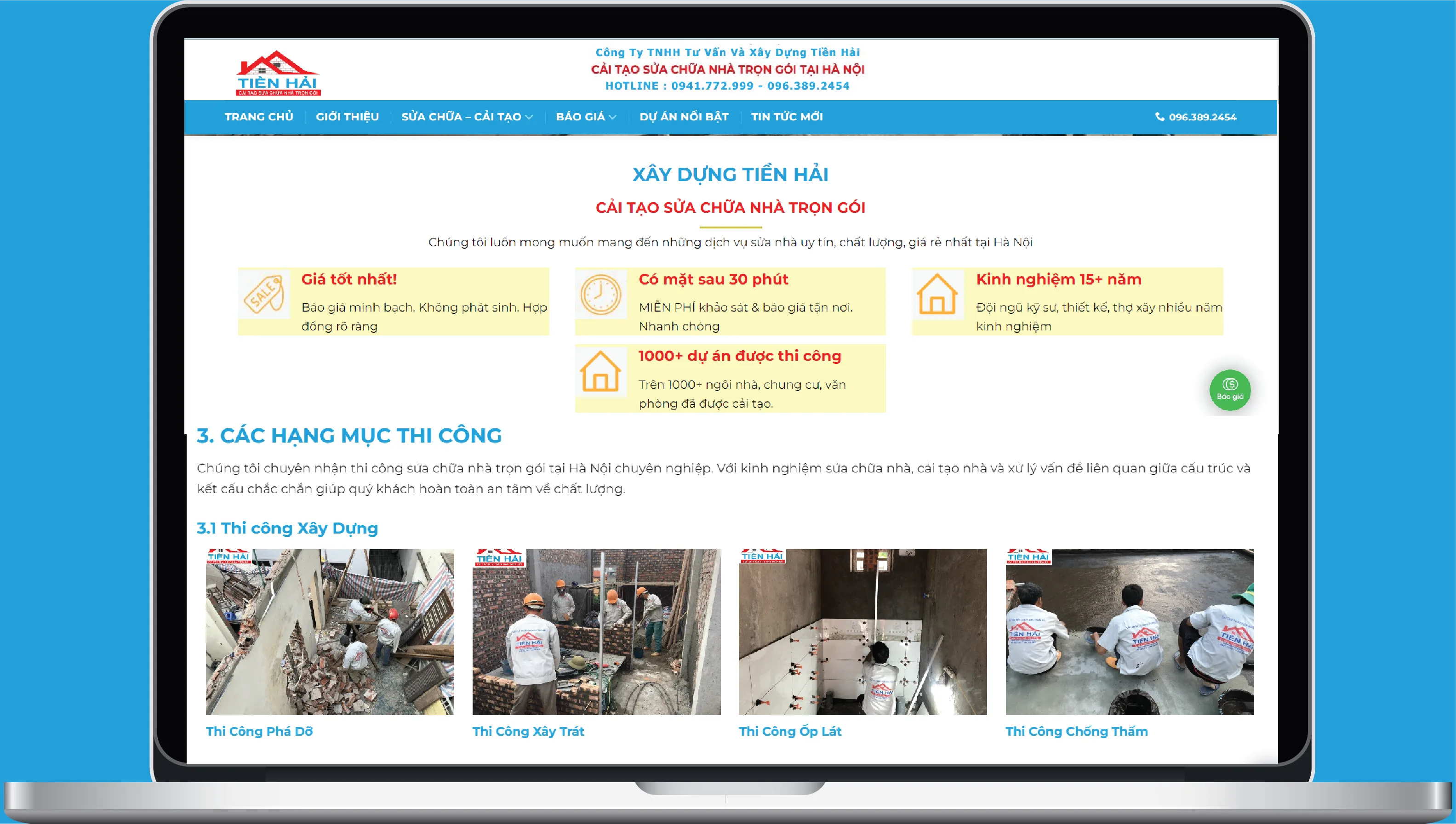 Website Xây dựng Tiền Hải 