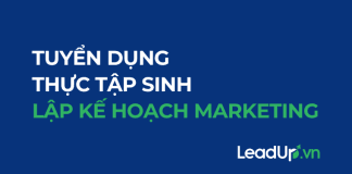 LeadUp Tuyển dụng Thực tập sinh lập kế hoạch Marketing