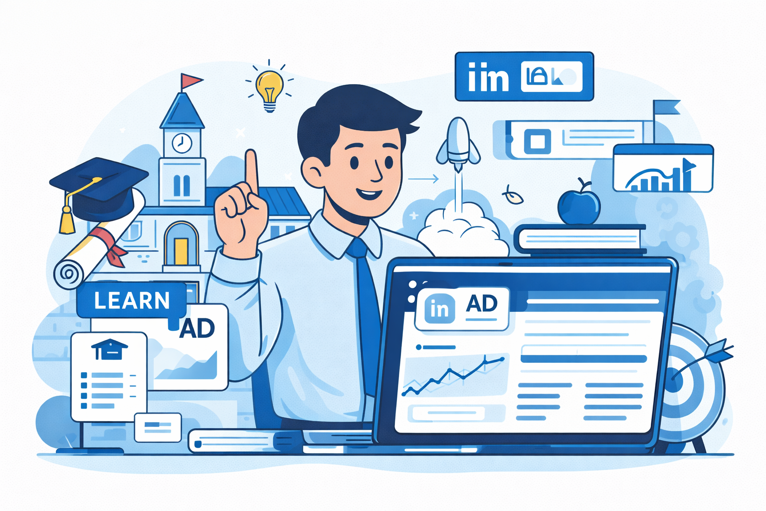 LinkedIn Ads cho chương trình giáo dục cao cấp