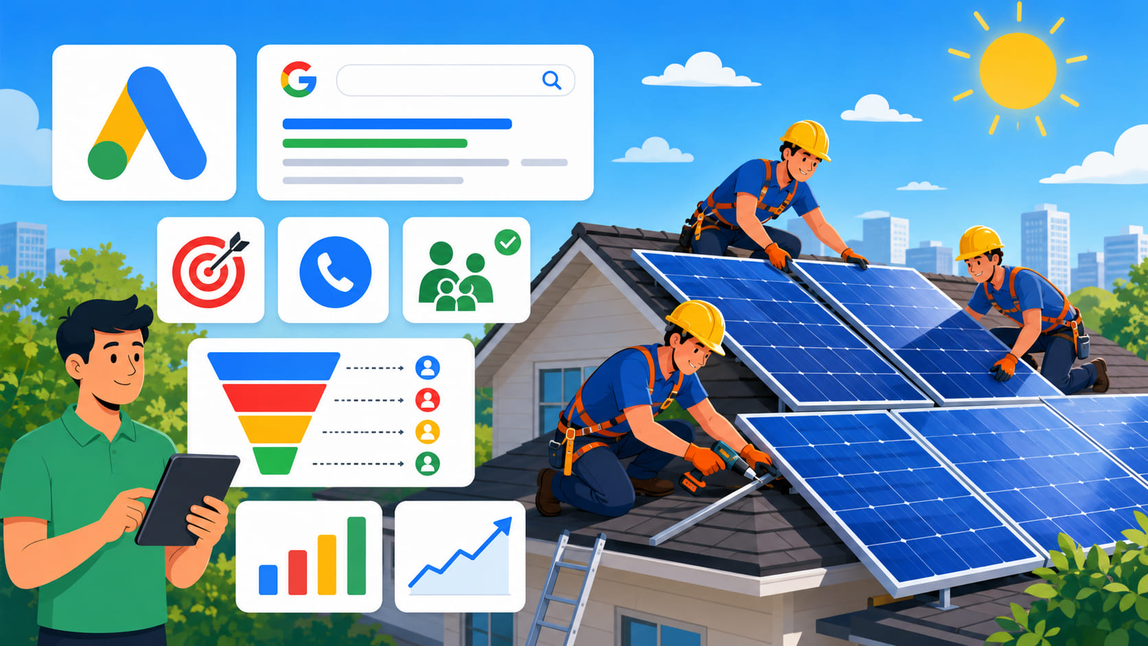 Chi phí chạy Google Ads cho đơn vị điện mặt trời
