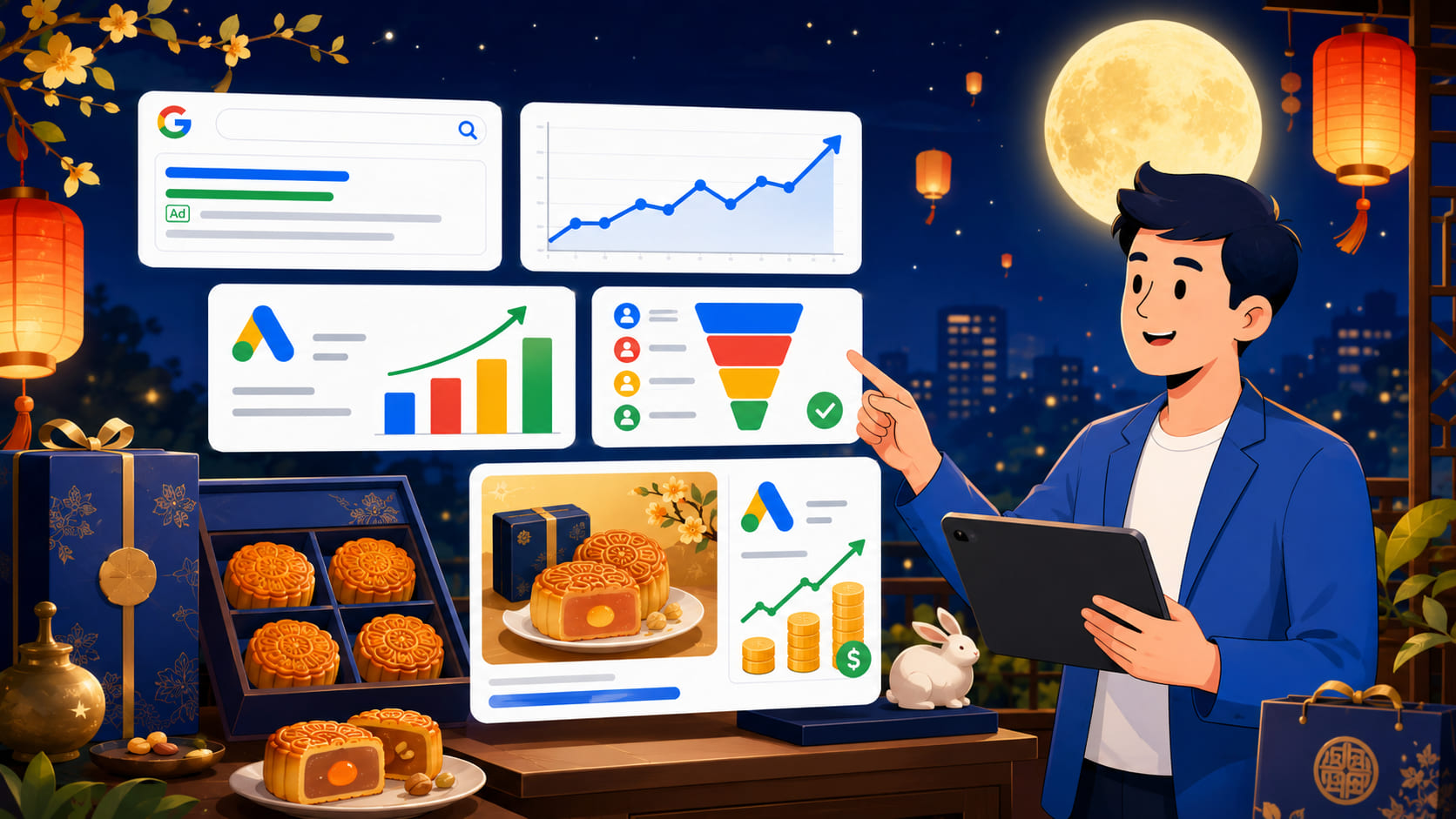 Content quảng cáo bánh Trung thu cần thống nhất thông điệp hình ảnh và ưu đãi đặt sớm