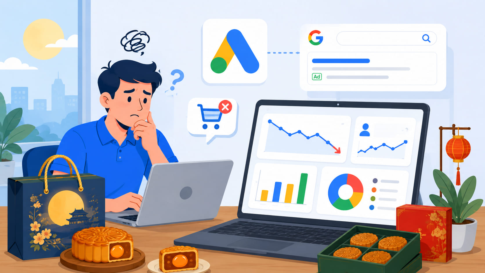 Quảng cáo bánh Trung thu không ra đơn cần audit kênh landing page tracking và tồn kho
