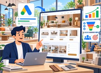 Landing page công ty nội thất: biến traffic quảng cáo thành form tư vấn
