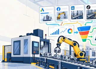 Quảng cáo máy công nghiệp & tự động hóa: Chiến lược Google Ads tạo lead B2B Hệ thống quảng cáo đa kênh cho doanh nghiệp máy công nghiệp và tự động hóa