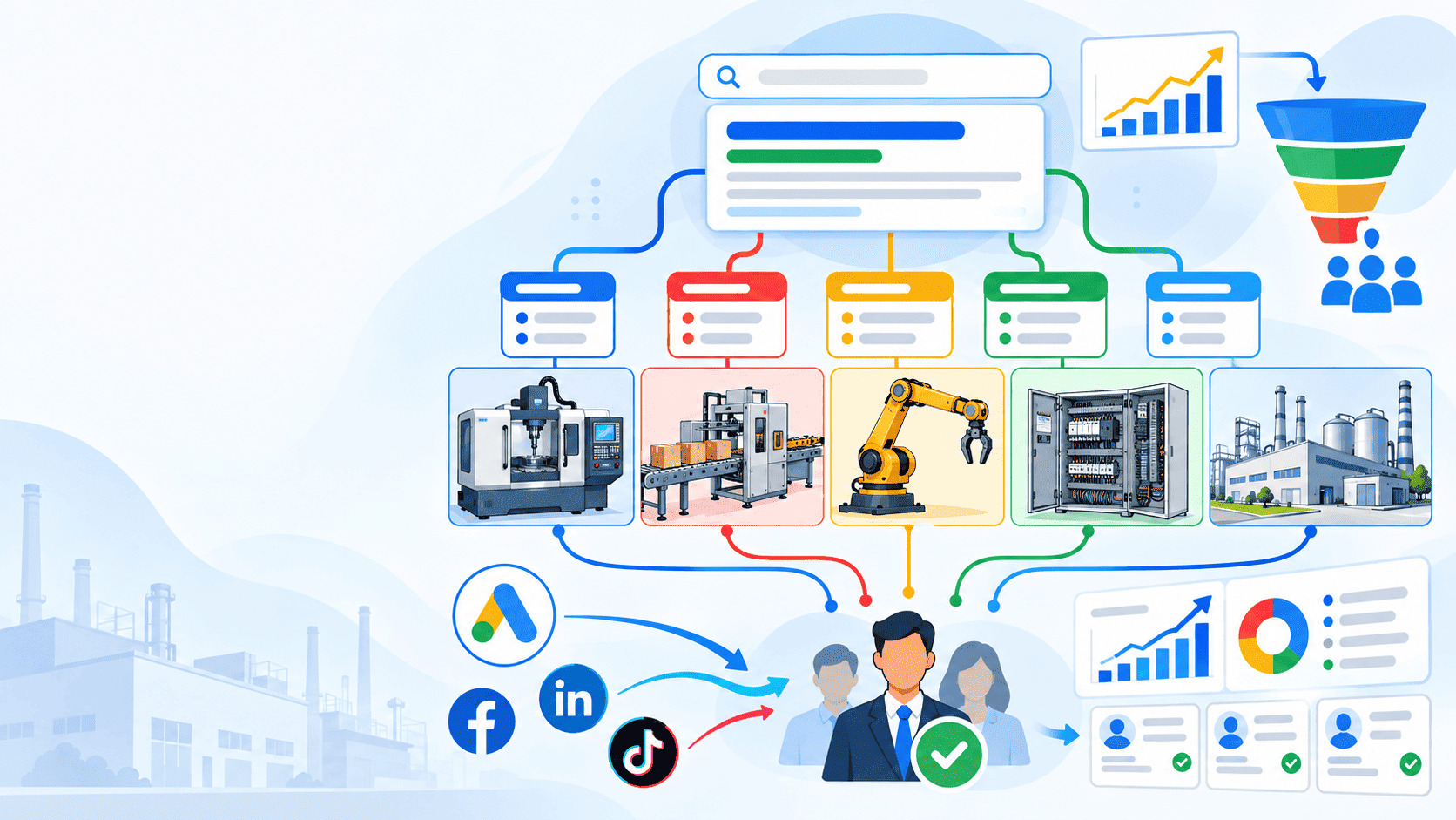 Bộ từ khóa Google Ads máy công nghiệp và tự động hóa