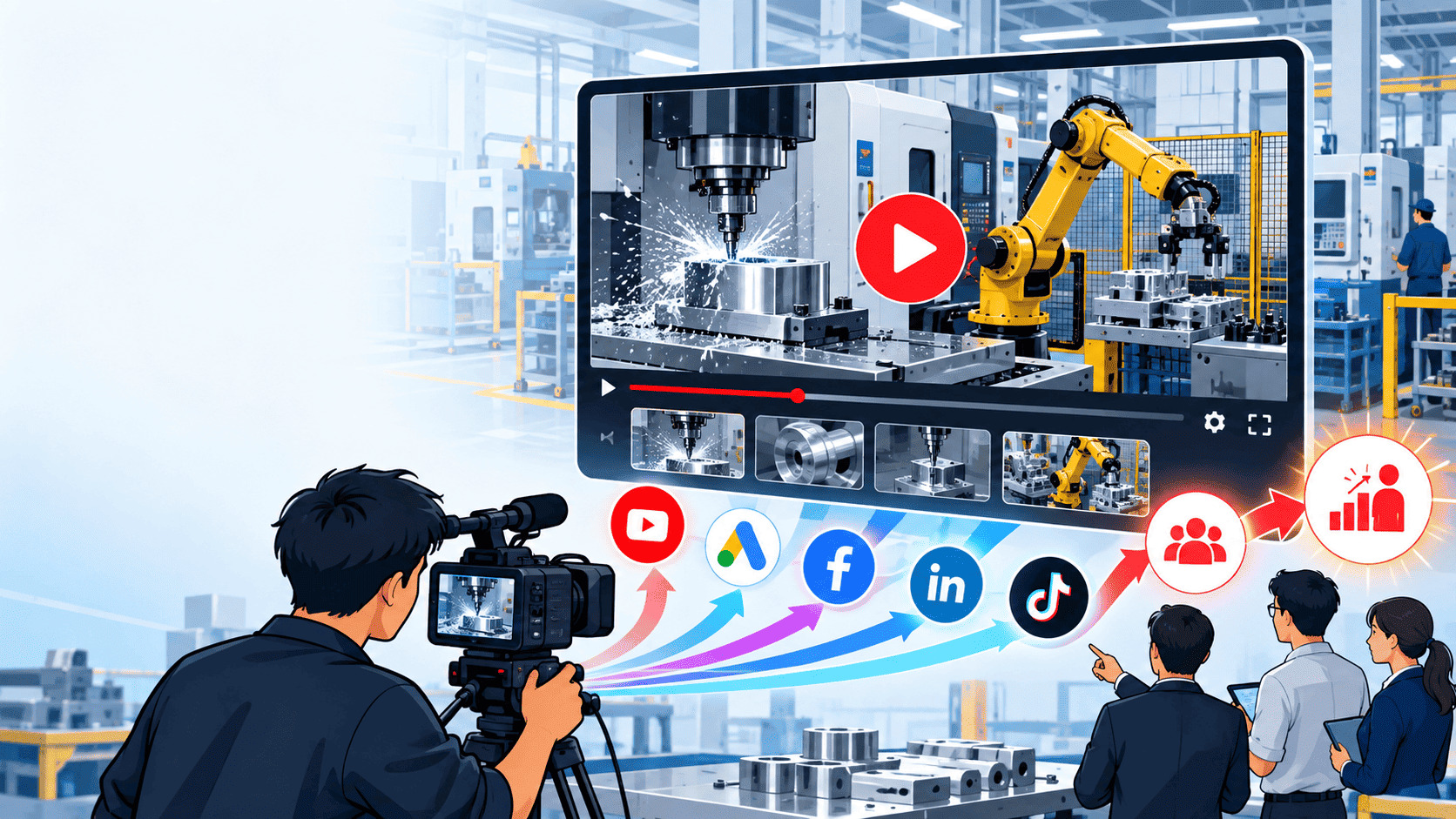 YouTube Ads và video demo máy công nghiệp