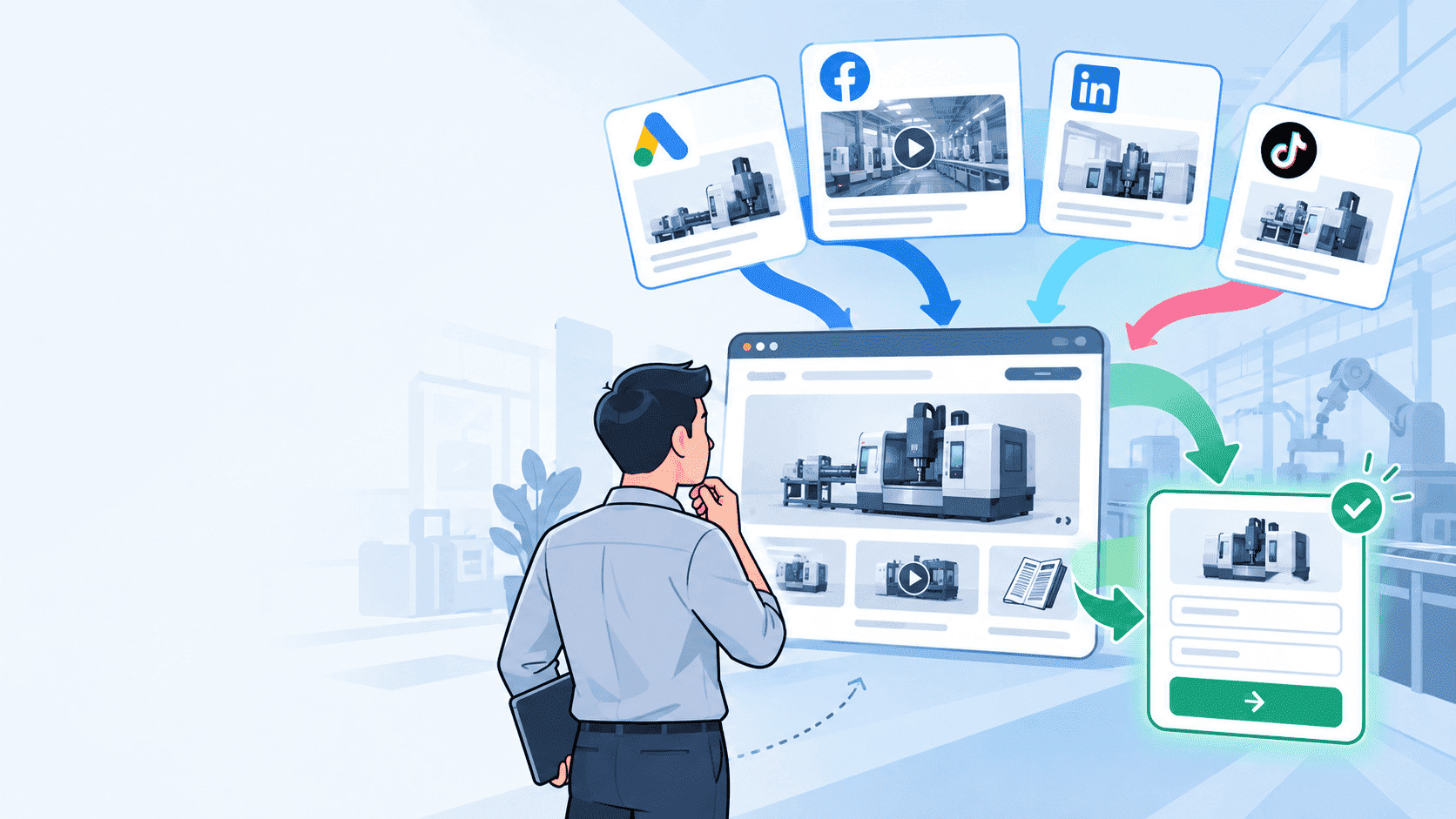 Remarketing B2B máy công nghiệp