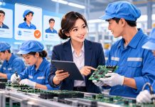 Quảng cáo tuyển dụng công nhân điện tử