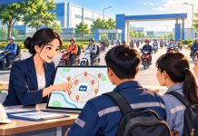 Tuyển công nhân quanh khu công nghiệp bằng quảng cáo theo bán kính