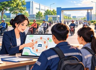 Tuyển công nhân quanh khu công nghiệp: khoanh vùng quảng cáo theo bán kính đi làm Tuyển công nhân quanh khu công nghiệp bằng quảng cáo theo bán kính