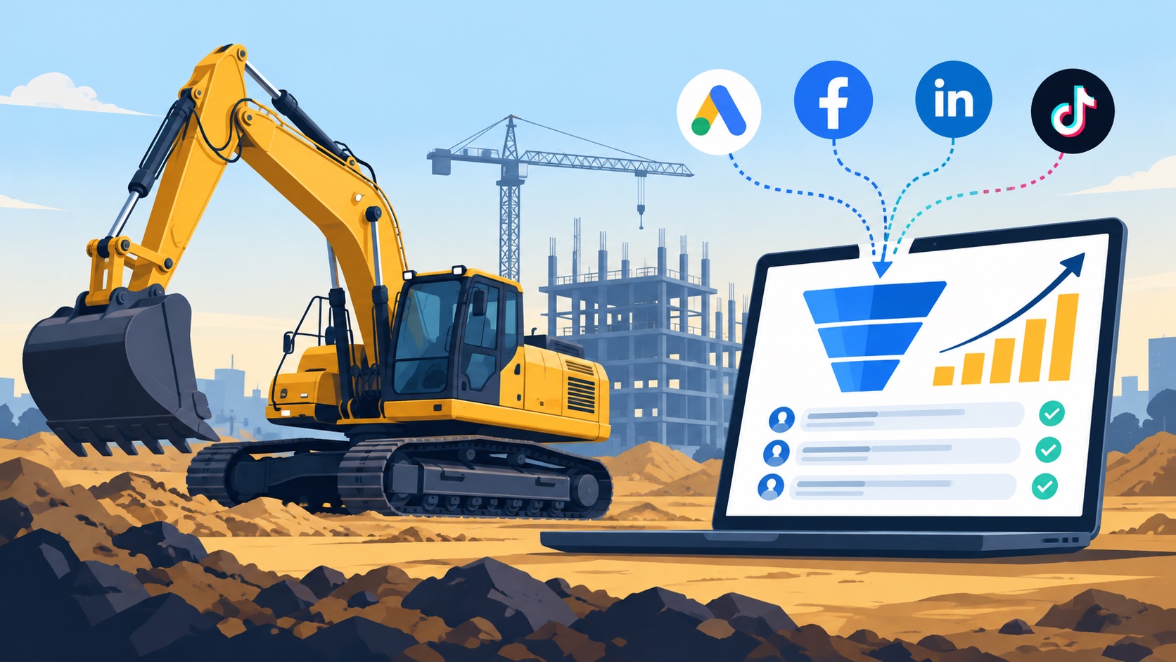 quảng cáo máy công trình