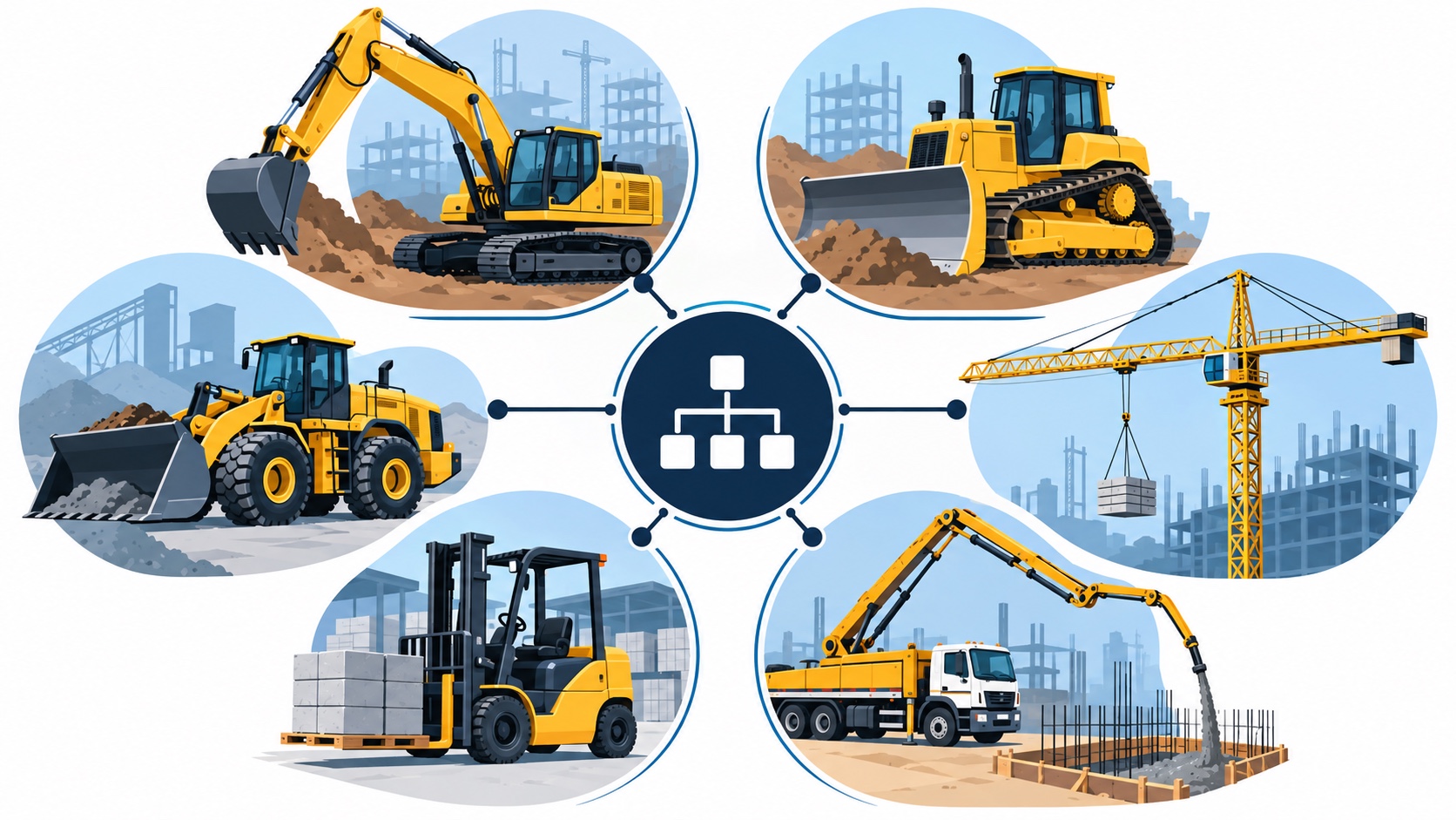 Phân loại máy công trình để chia nhóm quảng cáo