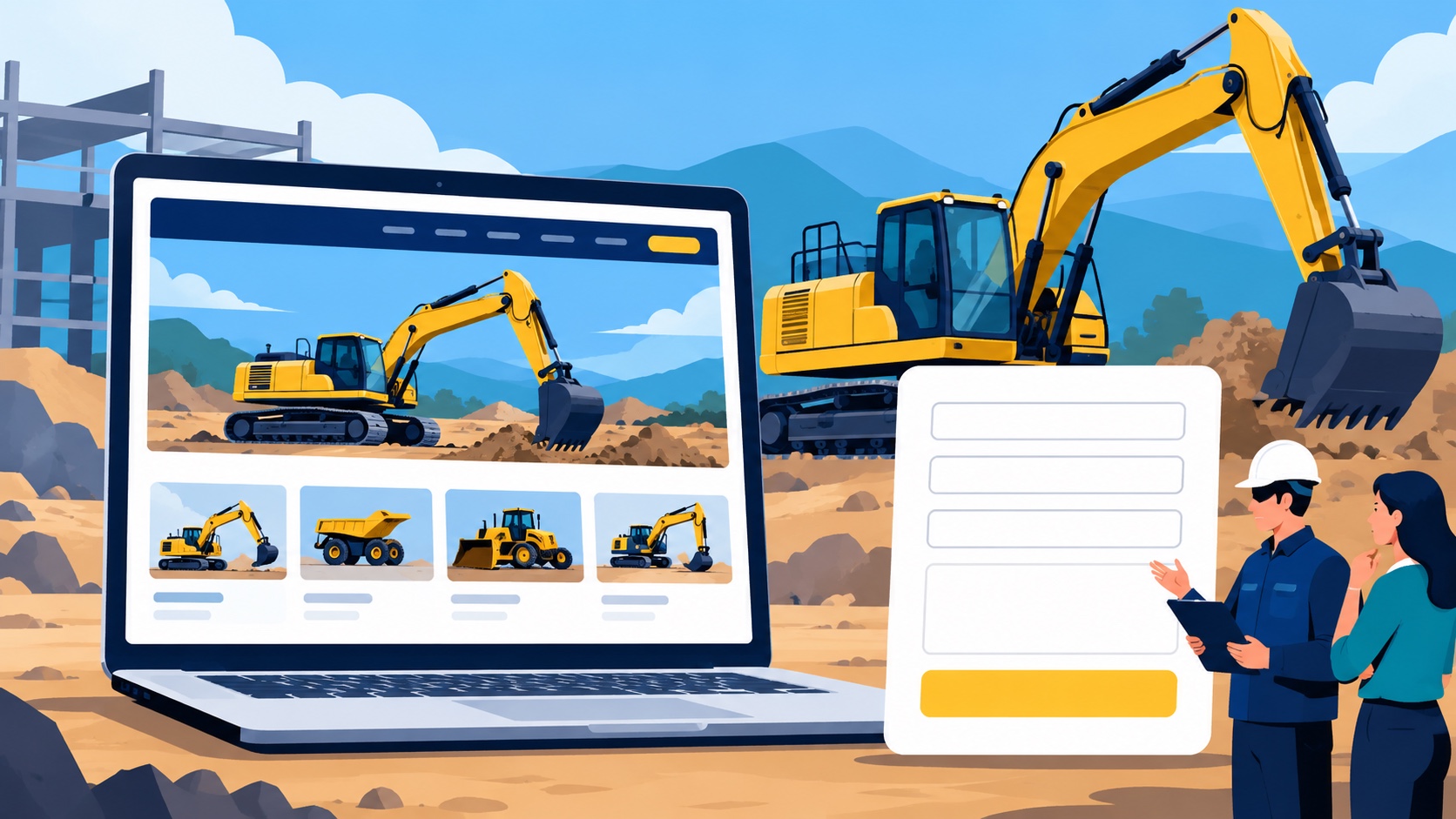 Bộ từ khóa quảng cáo máy công trình