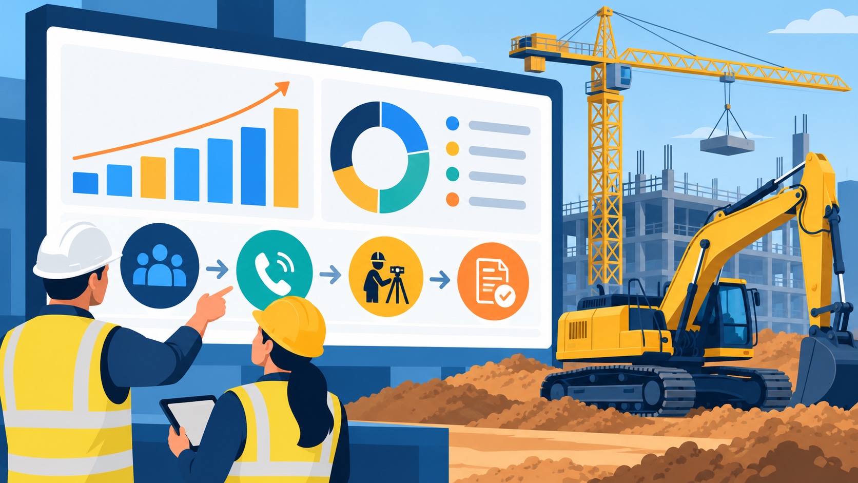 Landing page máy công trình tạo lead