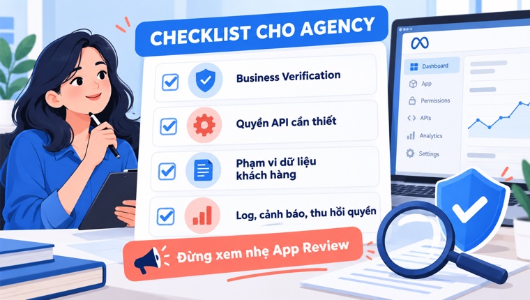 Checklist Meta API cho agency sau khi Access Verification được gỡ
