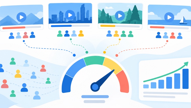 Minh họa Aggregated View Time đo tổng thời gian người dùng tiếp xúc với video quảng cáo