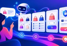 Meta Muse và shopping agentic: Doanh nghiệp chạy ads cần chuẩn bị gì? Minh họa Muse AI dẫn người dùng từ yêu cầu mua sắm đến checkout