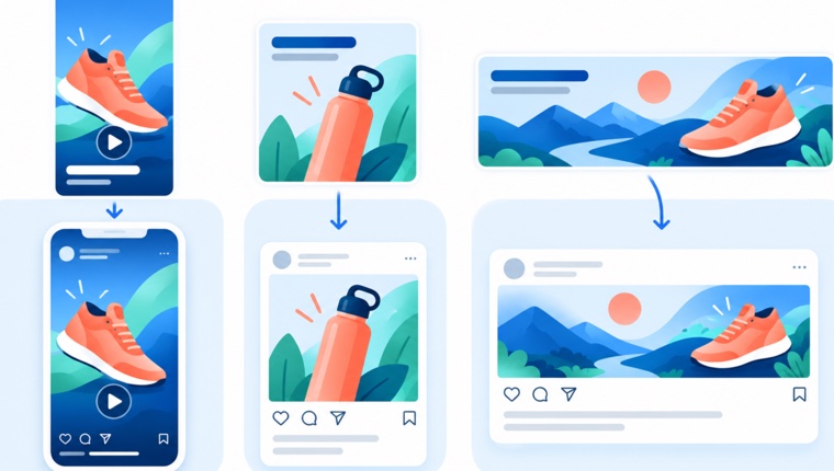 Minh họa tùy chỉnh creative theo Feed, Reels và Stories trong Meta Ads