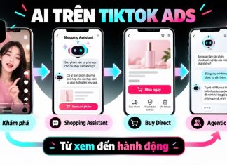 TikTok Ads cập nhật AI: Shopping Assistant, Smart+ và Agentic Leads Minh họa TikTok AI với Shopping Assistant, Buy Direct và Agentic Leads